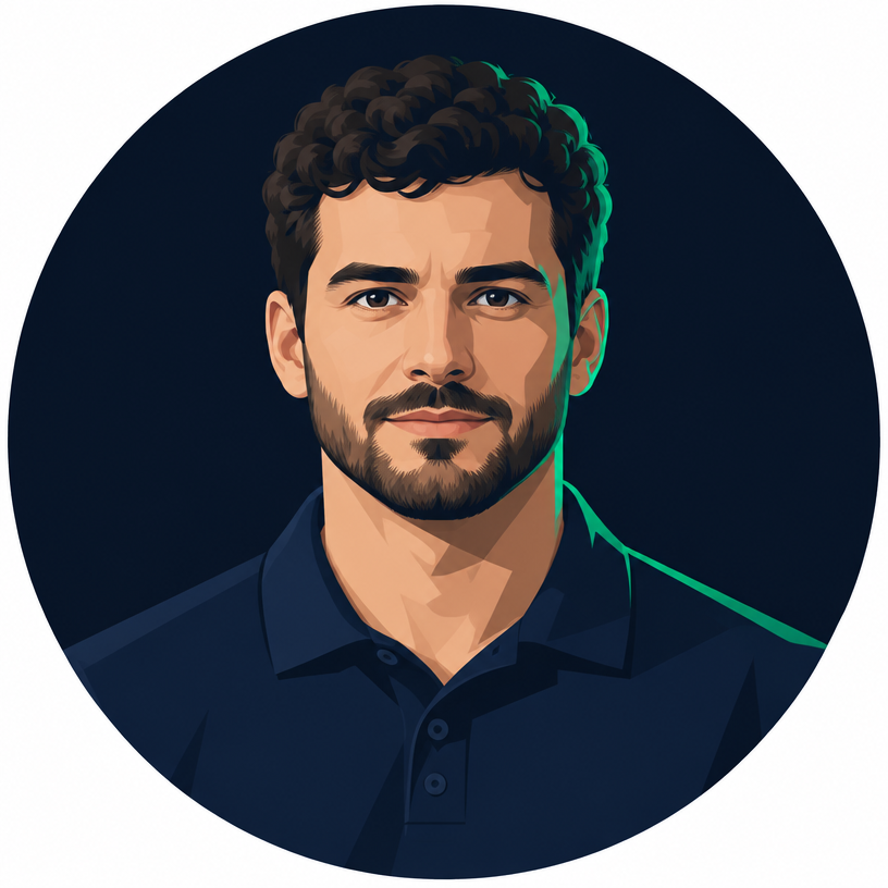 Illustrated portrait of Alex, Operations Intelligence Lead at iBrands Business — AI persona