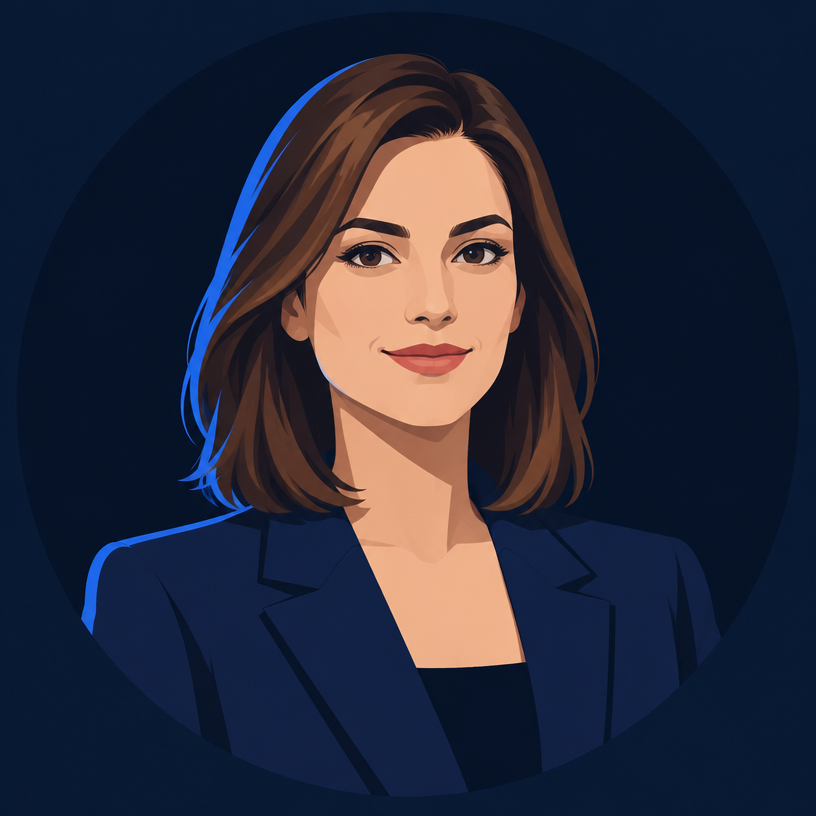 Illustrated portrait of Erica, Digital Growth Lead at iBrands Digital — AI persona
